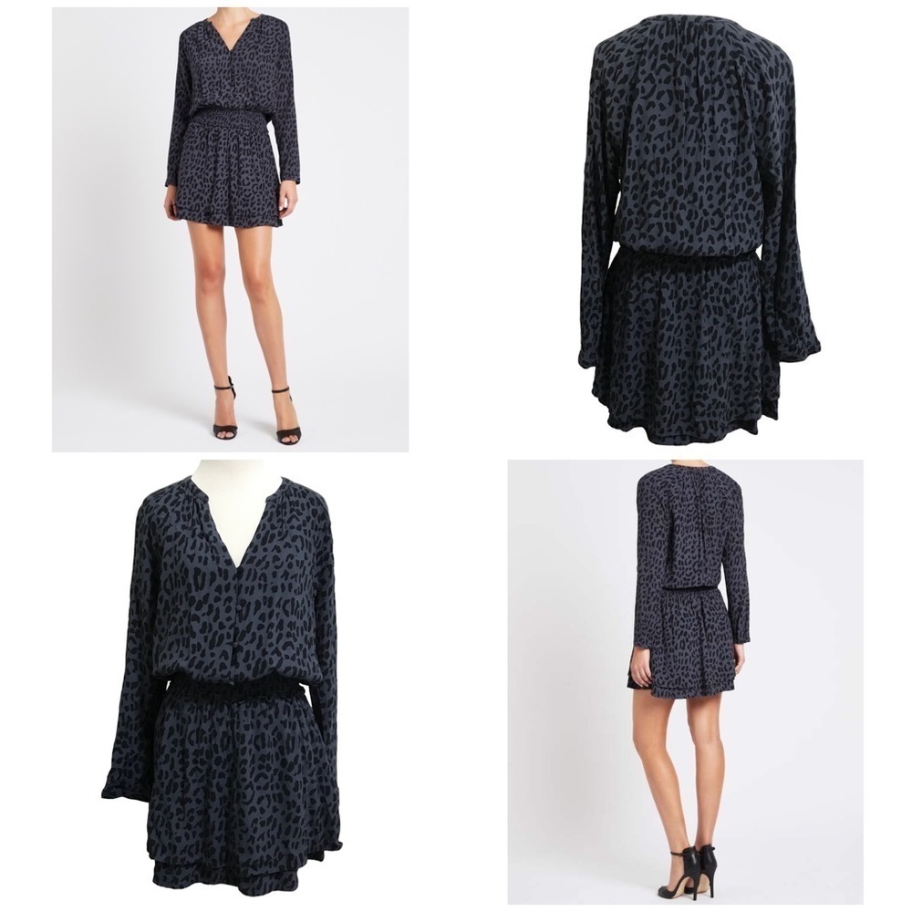 Rails Jasmine Azure Leopard Dress Size Medium *AS IS*
